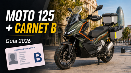¿Qué moto 125 puedo conducir con el carnet B en 2026?